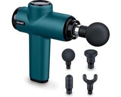 Massage Pistool Handig Massagepistool Met 4 Opzetstukken - Krachtige Triggerpointmassage - Losmaken Van Spanningen - Compact Spiermassage Met 5 Intensiteitsniveaus & Oplaadbare Batterij