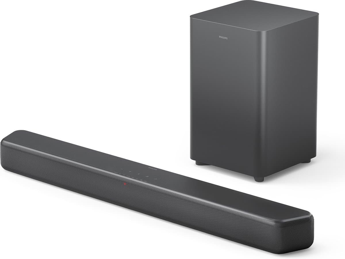 PHILIPS TAB5309 Soundbar 2.1 met draadloze subwoofer - 2.1-kanaals 240W, DTS Virtual X, Bluetooth 5.4, HDMI ARC, optische aansluiting en USB-connectiviteit - Donkergrijs — afbeelding 1