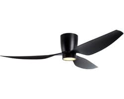 Plafondventilator met LED | 127 cm | Arioso | zwart | aluminium kunststof | modern