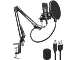 TRANSNECT® Studio Microfoon met arm – Gaming & Podcast – Microfoon voor pc