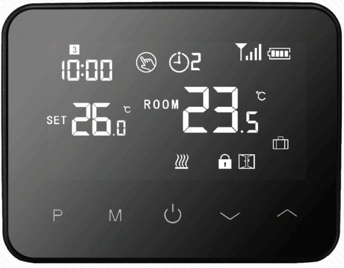 Smart wifi en Radio frequency thermostaat voor elektrische, vloer- en conventionele verwarmingsinstallaties, Optima W Exclusive PRO met ontvanger TC25, — afbeelding 1