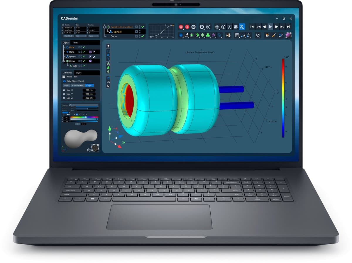 "DELL Pro Max 18 Plus MB18250 Intel Core Ultra 7 265HX Mobiel werkstation 45,7 cm (18"") Quad HD+ 32 GB DDR5-SDRAM 1 TB SSD NVIDIA RTX PRO 3000 Blackwell Wi-Fi 7 (802.11be) Windows 11 Pro Engels Zwart" — afbeelding 1