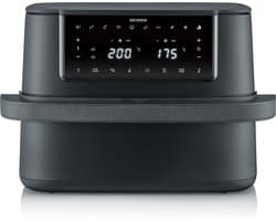 Severin FR 2490 Black Line Flex Heteluchtfriteuse XXL – 9 Liter – Dual Zone – Sync Cook & Sync Finish – 11 Programma’s – 2600W – Zwart