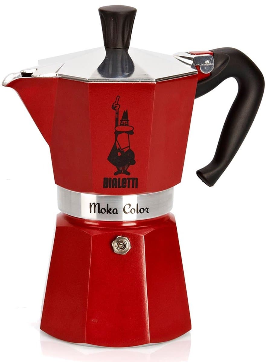 Bialetti Moka Express 6 Kops Rood – Espressopot – Aluminium – 270 ml — afbeelding 1