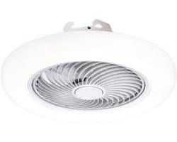Bovista Plafondventilator - Met Verlichting - Plafond Ventilator - Met Lamp - Plafonniere Met Ventilator - Met Licht - Wit - 45cm