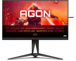 AOC AG275QZN/EU computer monitor 68,6 cm (27") 2560 x 1440 Pixels Quad HD Zwart, Rood