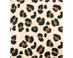 Vaatwasser Magneet - Apparaat Cover - Keuken Decoratie - Aanpasbare Maat - 58 x 66 cm - Luipaard Print Beige