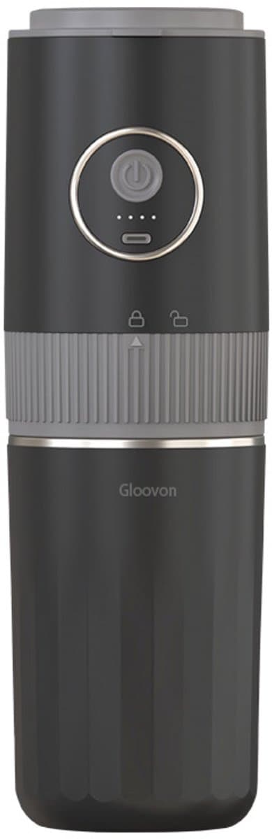 Gloovon® Draagbare Espressomachine - Met Elektrische Bonenmaler - Alles-in-één 4-in-1 Koffiezetapparaat - USB Oplaadbaar - Draadloos voor Auto & Camping - RVS — afbeelding 1