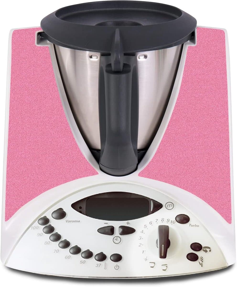 Decoratieve Beschermfolie voor Keukenmachine - Kwalitatieve Sticker voor TM31 - Luxe Lichtroze Glitter Design — afbeelding 1