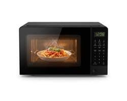 Magnetron 20L - Solo Magnetron 1100W Zwart - 6 Automatische Programma's - Ontdooifunctie - Kinderbeveiliging - LED Display - Draaiplateau