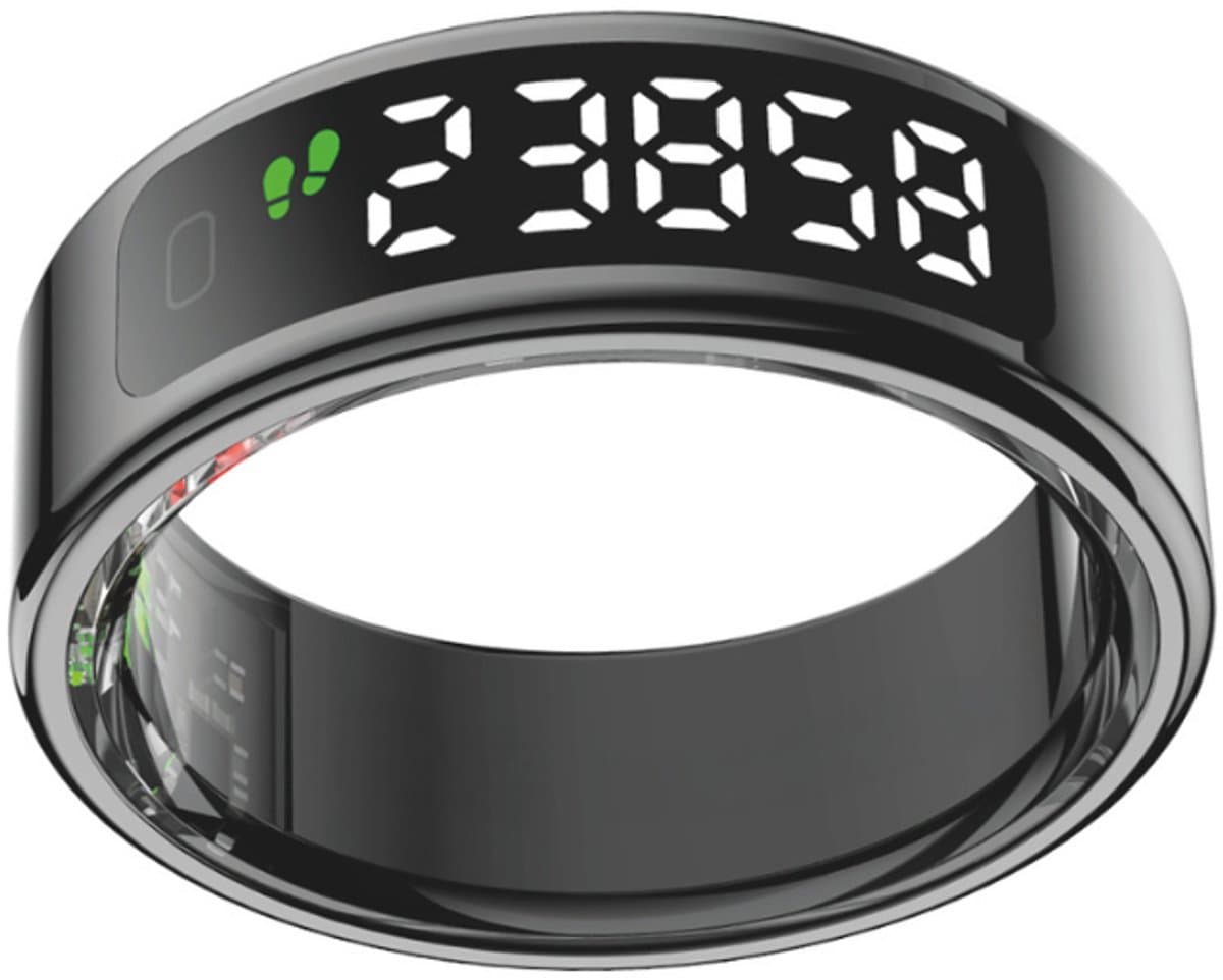 NOLATR Vue, Slimme Ring met Stappenteller, Activiteitstracker & Hartslagmeter – met Touch functie - Zonder Abonnement & Nederlandse App – Zwart – Maat 12 — afbeelding 1