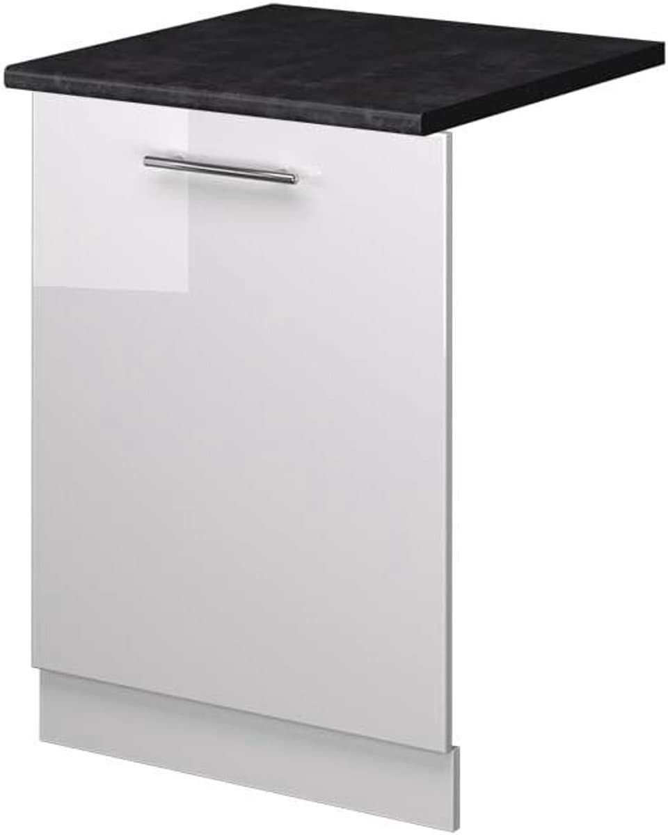 Vaatwasser Frontpaneel - Keukenpaneel Vaatwasser - Keuken Afwerking - Soft-Close Scharnieren - 60 cm Breed - Wit Hoogglans — afbeelding 1