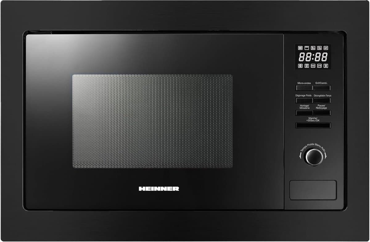 Inbouw Magnetron - Compacte Oven - Snel Eten - Grillfunctie 900W - 25 Liter - Zwart — afbeelding 1