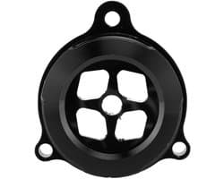 Transparante oliefilterdop van aluminiumlegering, CNC-precisiegefreesde beschermkap, geschikt voor Raptor 700/700R, zwart.