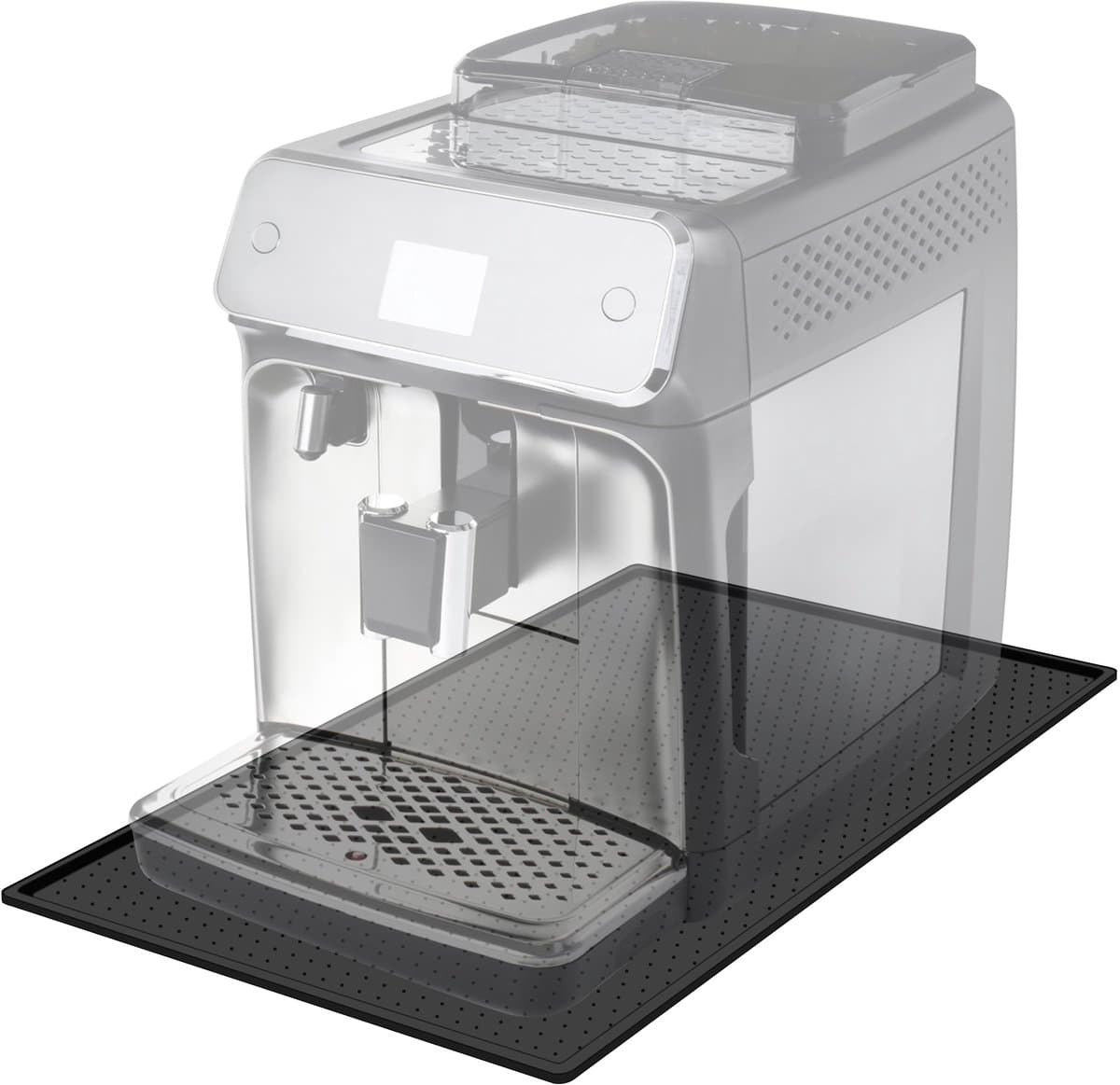 Allecto - Koffiemachine Mat - Lekvrije Schuifmat - Beschermt Werkbladen - Zwart - Onderzetter voor Koffiezetapparaat - Ideaal voor Keuken en Eetkamer — afbeelding 1
