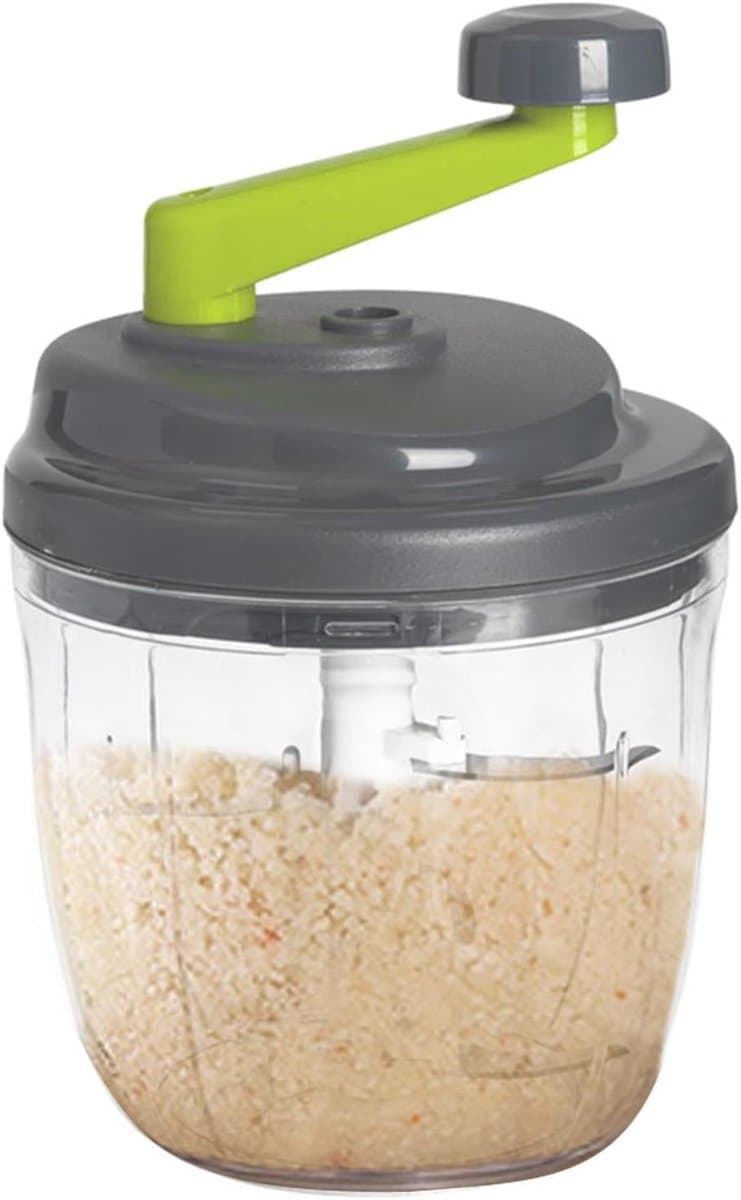 Handmatige Uienhakker - Keuken Spinner - Salade Maken - Geluidsarme Werking - 12.8x14.3cm - Wit — afbeelding 1