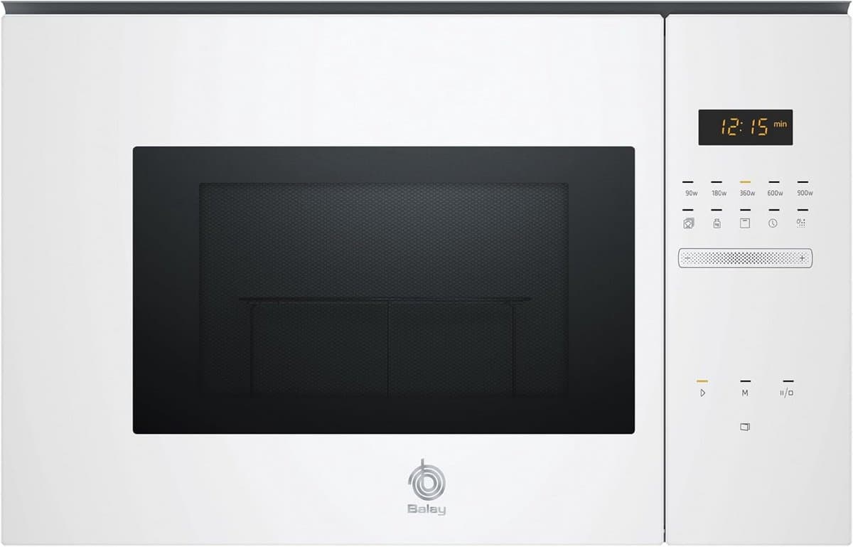 Inbouw Magnetron - Oven Grill - Snel Eten Bereiden - Aqualisis Reiniging - 38 cm - Wit — afbeelding 1