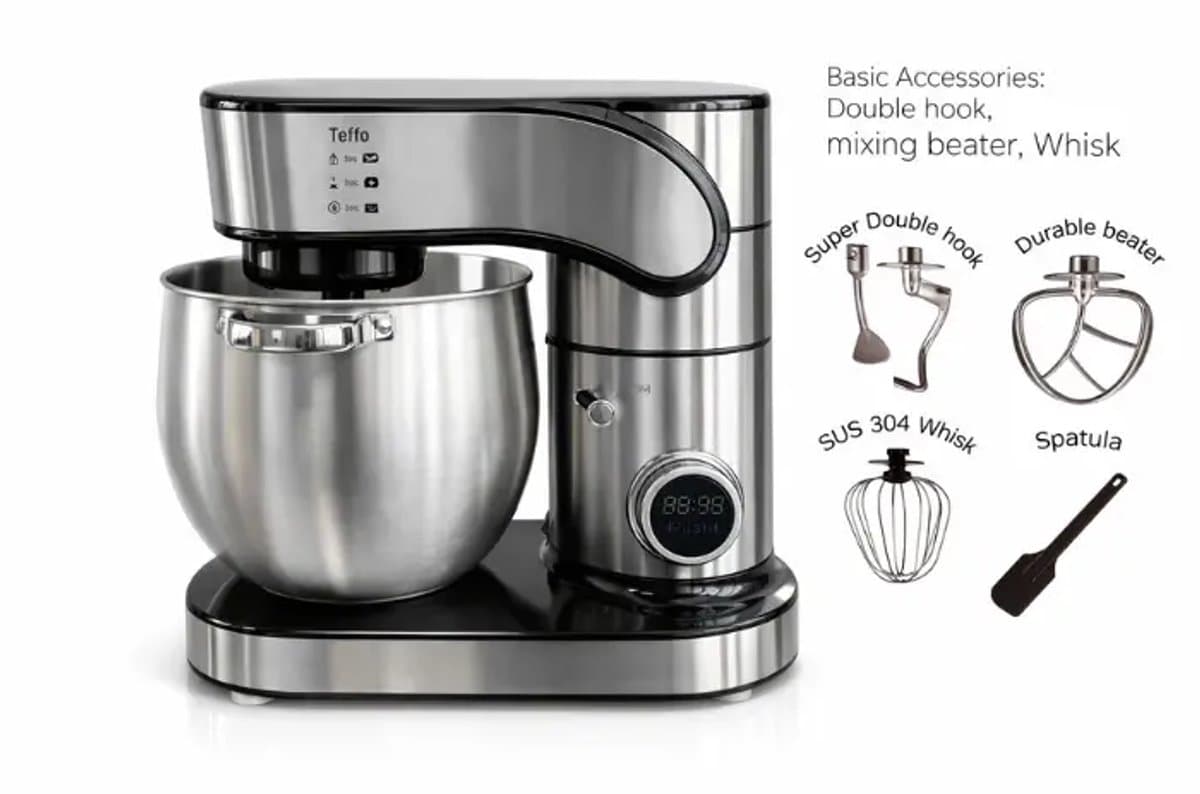 Teffo Keukenmachine 12L 2000W – deegmachine/mixer voor brood en taart – Hamurmakinesi — afbeelding 1