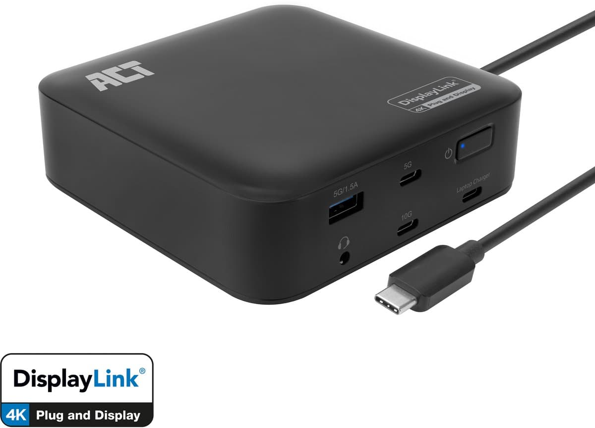 ACT Connectivity USB-C Docking Station AC7150 dockingstation — afbeelding 1