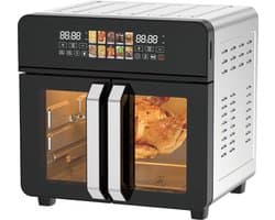 Heteluchtfriteuse XXL - Airfryer Oven - Gezond Koken - Grote Capaciteit - 23 Liter - Zwart
