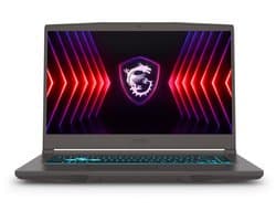 MSI Thin 15 B13VE-3431XRO Intel® Core™ i5 i5-13420H Laptop 39,6 cm (15.6") Full HD 16 GB DDR4-SDRAM 512 GB SSD NVIDIA GeForce RTX 4050 Wi-Fi 6E (802.11ax) Gratis DOS Grijs