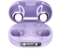 De Beste Gadgets Sleep Earbuds – Slaap Oordopjes voor Zijslapers – Bluetooth 6.1 – Noise Cancelling – White Noise – 48 Uur Batterij – USB-C – Paars