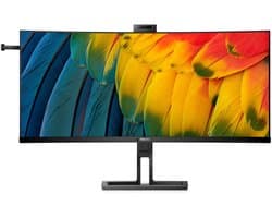 Philips 40B1U6903CH 6000 Series - LED-monitor - gebogen - USB - 39.7" - 5120 x 2160 WUHD @ 75 Hz - IPS - 300 cdm² - 1000:1 - HDR10 - 4 ms - Thunderbolt 4, 2xHDMI, DisplayPort - luidsprekers - textuurzwart