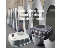 Horizontale Thermoventilator met Metalen Behuizing - Antracietgrijs