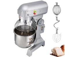 Deegkneedmachine - Standmixer Deegmixer - Inhoud 14,2 L RVS Kom - Vermogen 600 W - Snelheden 130/233/414 rpm - Inclusief Deeghaak, Garde en Roergarde