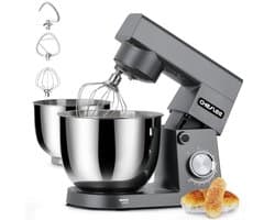Standmixer 1500W Keukenmachine met RVS Kommen en 10 Snelheden