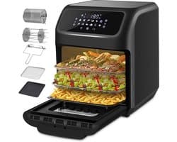 RWB® Airfryer XXL - Mini-oven - Heteluchtfriteuse - 12L - 12 Programma's