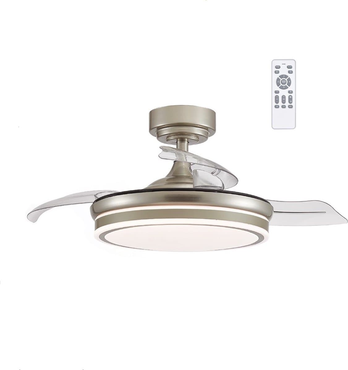 CristalRecord - Plafondventilator Moss Ø 106 cm mat chroom — afbeelding 1