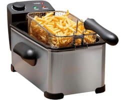 Friteuse - Frituurpan - Lekkere Snacks - Instelbare Temperatuur - 3 Liter - Zilver