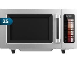 Magnetron Flat Interior - Magnetron Oven - Snel Garen - Geen Draaiplateau - 25 Liter - Roestvrij Staal