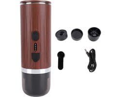 Draagbaar Koffiezetapparaat - Reis Koffiemaker - Koffie Zetten - 20 Bar Extractie - 80ml Tank - Zwart