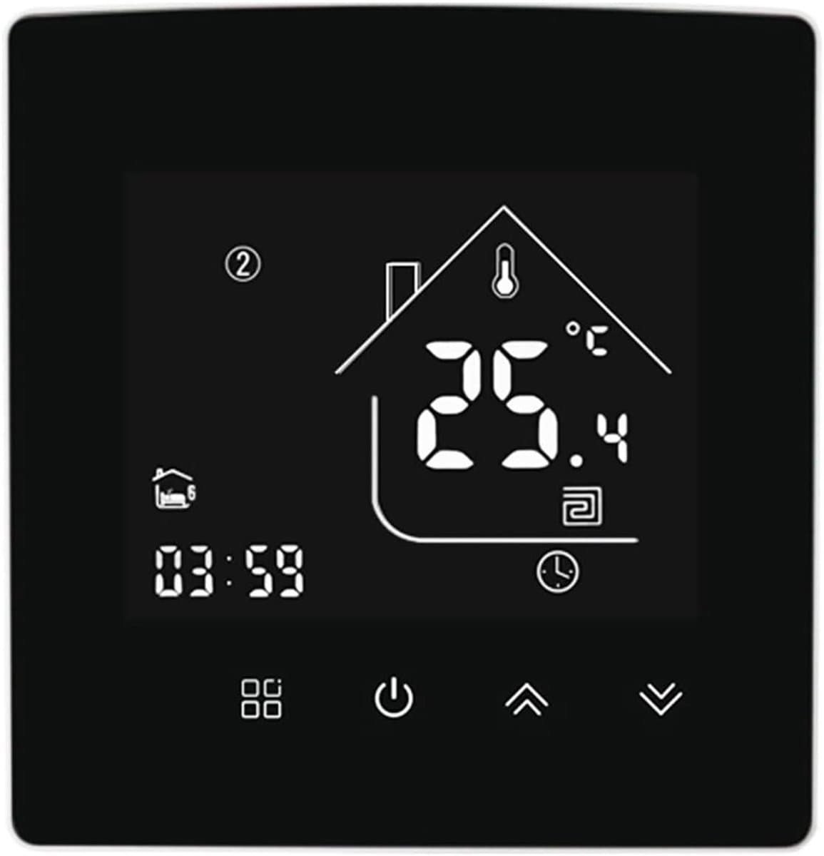 Slimme Thermostaaat - Wifi Regelaar - Verwarming Instellen - App Bediening - 25A - Zwart — afbeelding 1