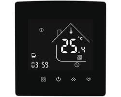Slimme Thermostaaat - Wifi Regelaar - Verwarming Instellen - App Bediening - 25A - Zwart