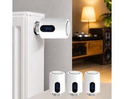 WiFi Radiatorthermostaat met App-bediening en 7 Ventieladapters – Wit – 3-pack