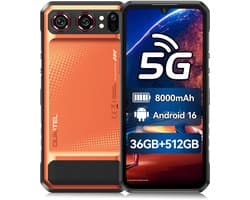 OUKITEL WP68 Air Rugged Smartphone 5G - 6,88" 120Hz - 36GB RAM - 512GB ROM - 8000 mAh 45W - Gemini AI - Android 16 - NFC GPS - Oranje