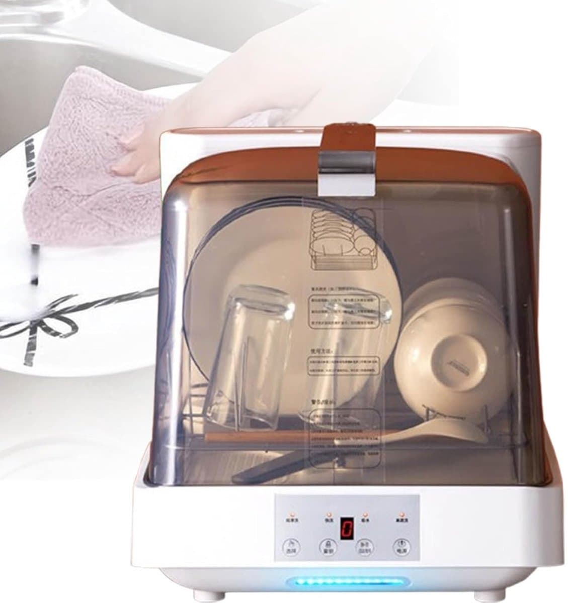 Aanrecht Vaatwasser - Mini Afwasmachine - Snel Afwassen - Ingebouwd Watertank - 6 Liter Tank - Wit — afbeelding 1