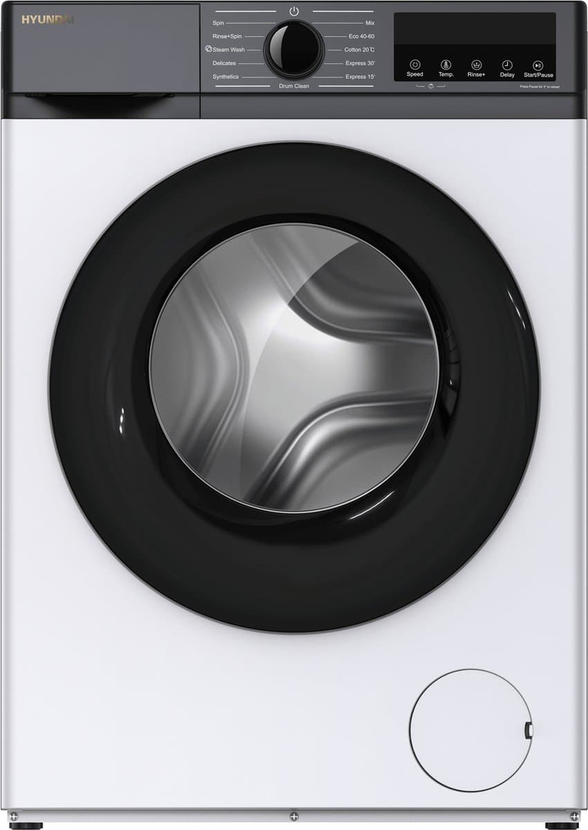 HYUNDAI - Daily Wash Wasmachine - 8 kg - 1200 Toeren - Energieklasse A - 12 Programma’s - Wit — afbeelding 1