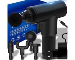 Massagepistool - Spierstimulator - Spierherstel - 6 Intensiteitsniveaus - Tot 16mm Diep - Zwart