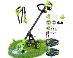 CRLYN® Grasmaaier Elektrisch - Grastrimmers met Accu - Groen