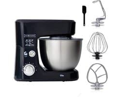 Keukenmachine - Mixer Robot - Bakken en Koken - Planetaire Beweging - 4 Liter Kom - Zwart