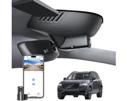 Dashcam voor auto - Zwart - Geschikt voor Volvo XC90 2023-2026 - 4K Voor- en 1080P Achtercamera - Met WiFi en G-sensor