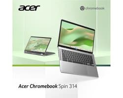 Acer Chromebook Spin 314 CP314-2HN-C1EY - 2-in-1 Convertible - 14 inch Touchscreen - 8GB - 64GB - Zilver