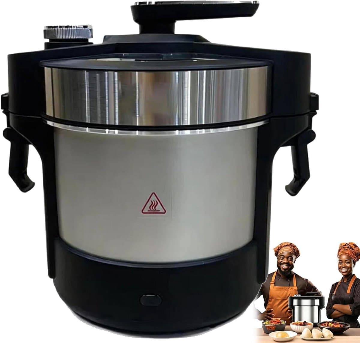 Elektrische Yam Maker - Fufu Machine - Afrikaanse Swallows Maken - Automatisch Plet Systeem - 6 Liter - Zilver — afbeelding 1