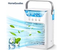 HomeGoodies - Airco - Mobiele airconditioner - Vernevelingsventilator Met Timer - 650 ML - Voor Slaapkamer, Kantoor & Camper