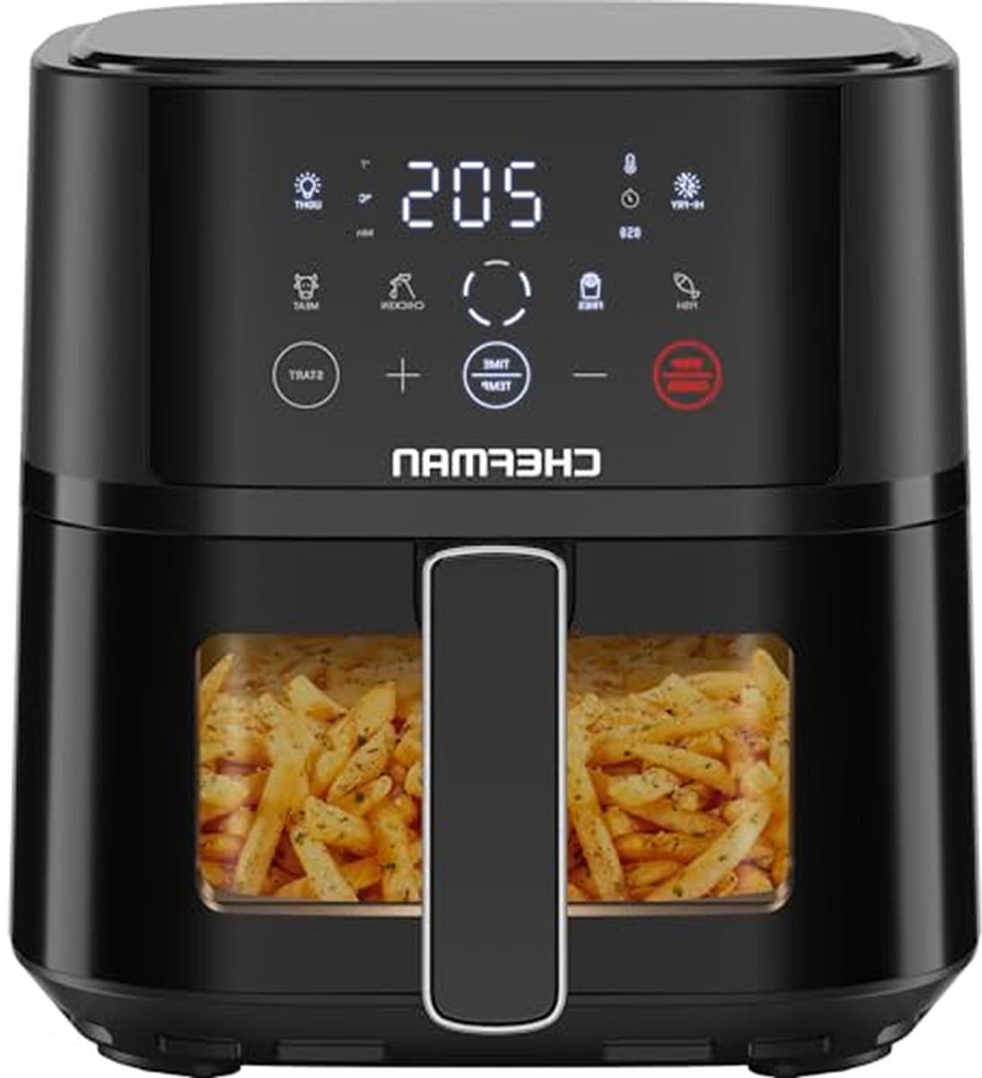 Luchtfriteuse - Airfryer compact - Snelle maaltijden bereiden - Hoge frituurtechnologie - 375 Liter - Zwart — afbeelding 1