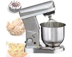 Keukenmixer met Kom - Standmixer Bakken - Thuis Bakken - Krachtige Planetaire Beweging - 7L - Zilver